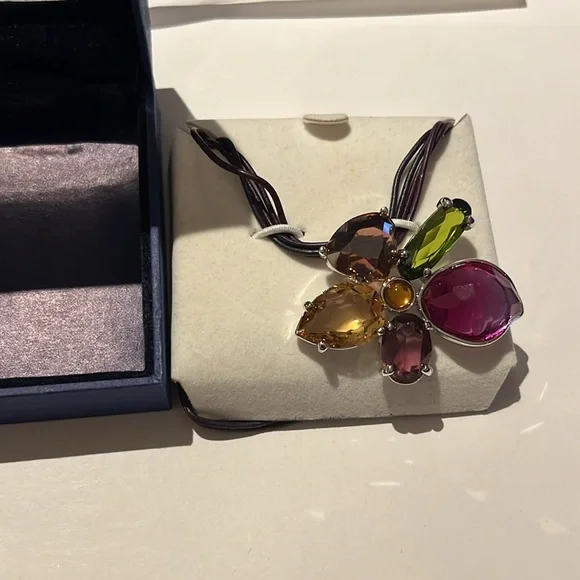 Signed/ Swarovski Crystal/ Flower/ Heritage Pendant/Necklace- brand new in box